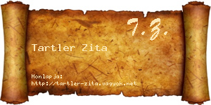 Tartler Zita névjegykártya